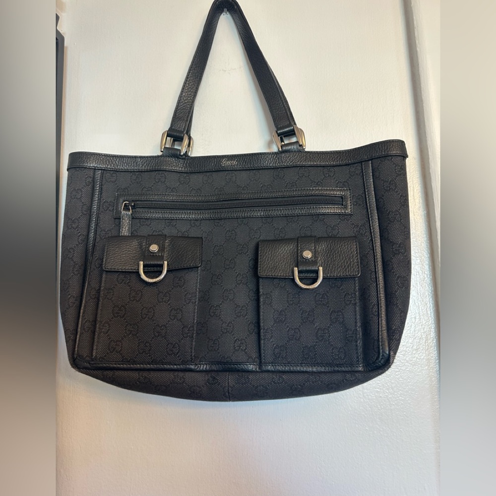 Gucci leather canvas bag